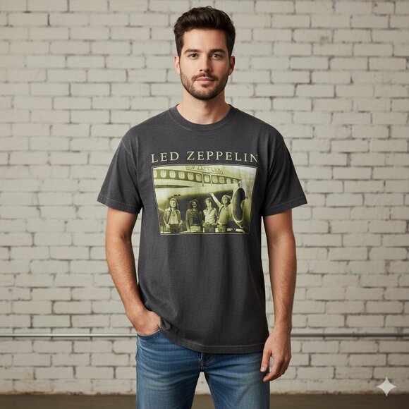 Vintage Led Zeppelin Bravado Grey Large Shirt - Picture 1 of 2